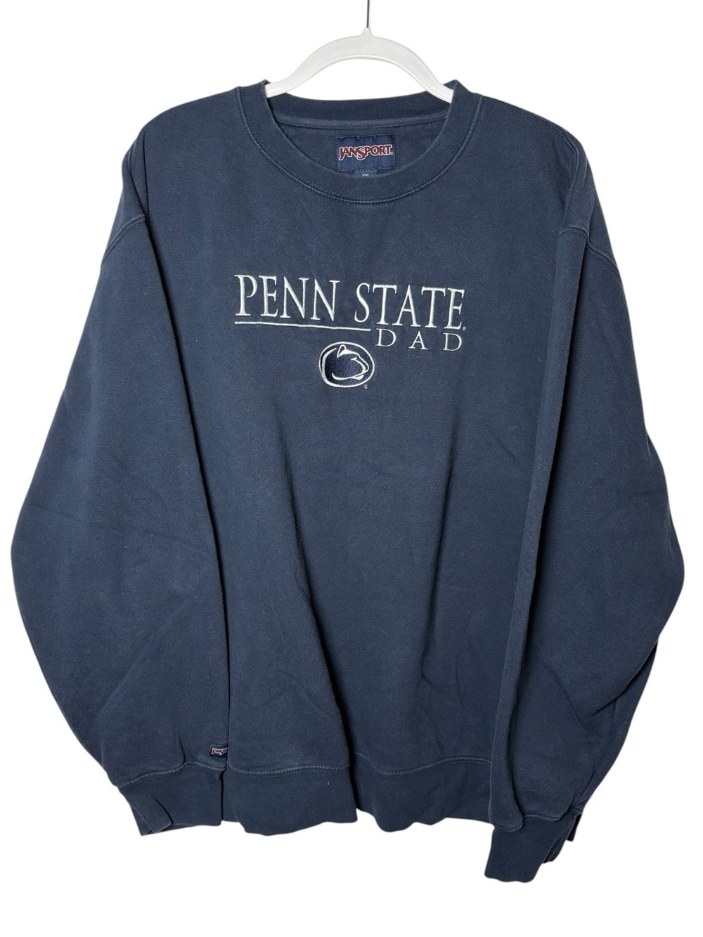 Vintage 90s JanSport Penn State Dad PSU Embroidered Sweatshirt XXL Navy